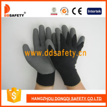 Cotton/Polyester Liner Crinkle Latex Glove (DKL337)